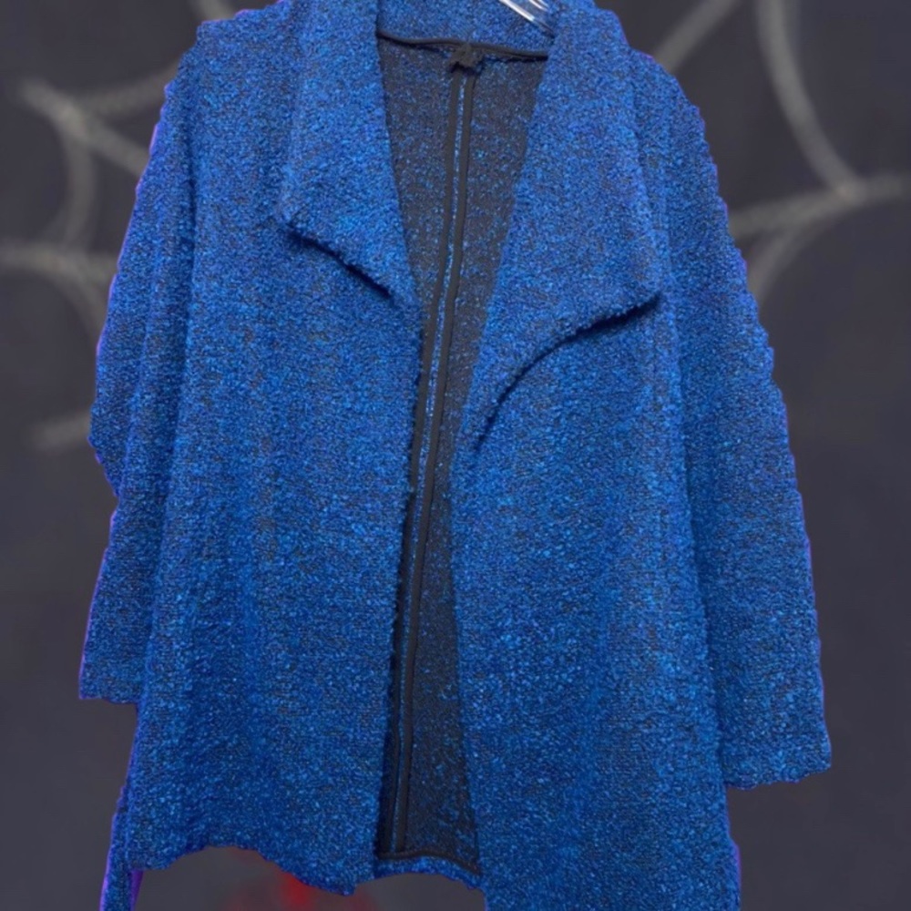 Blue trench coat